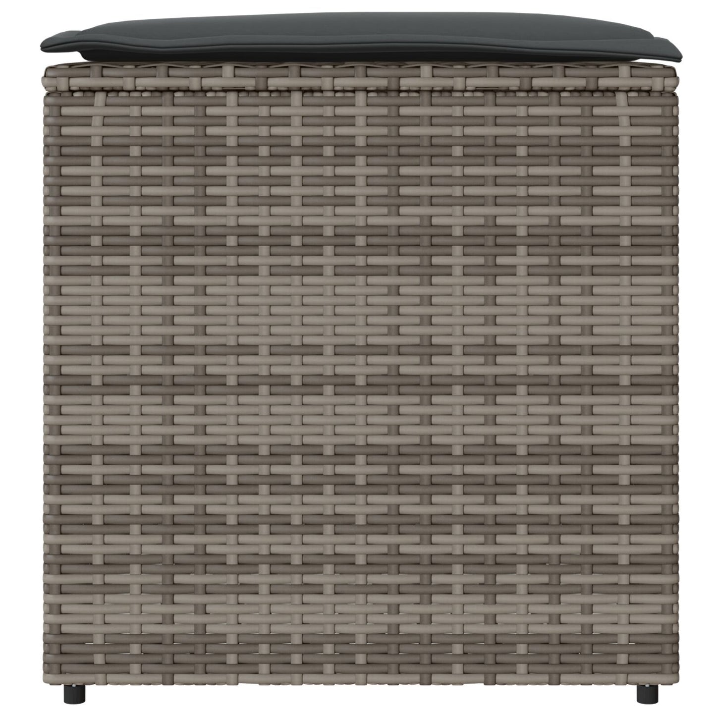 Outdoor Storage Box Grey and Dark Grey Rattan Large Storage