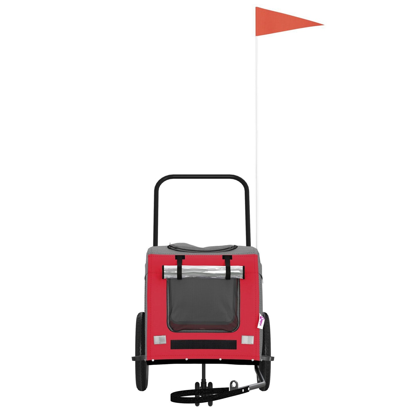 Red Pet Buggy Red Polyester, Metal 124 x 53 x 53 cm Foldable