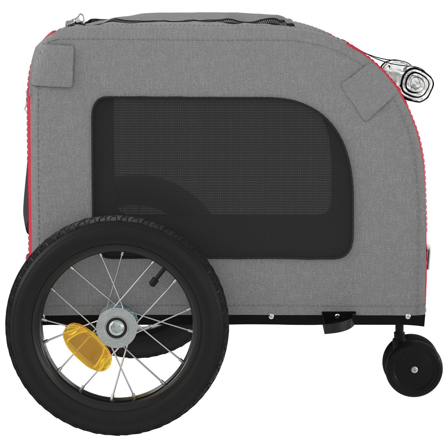Red Pet Buggy Red Polyester, Metal 124 x 53 x 53 cm Foldable