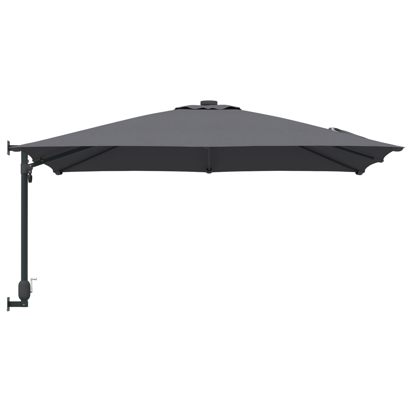 Outdoor Umbrella Anthracite Polyester, Powder-Coated Steel Large