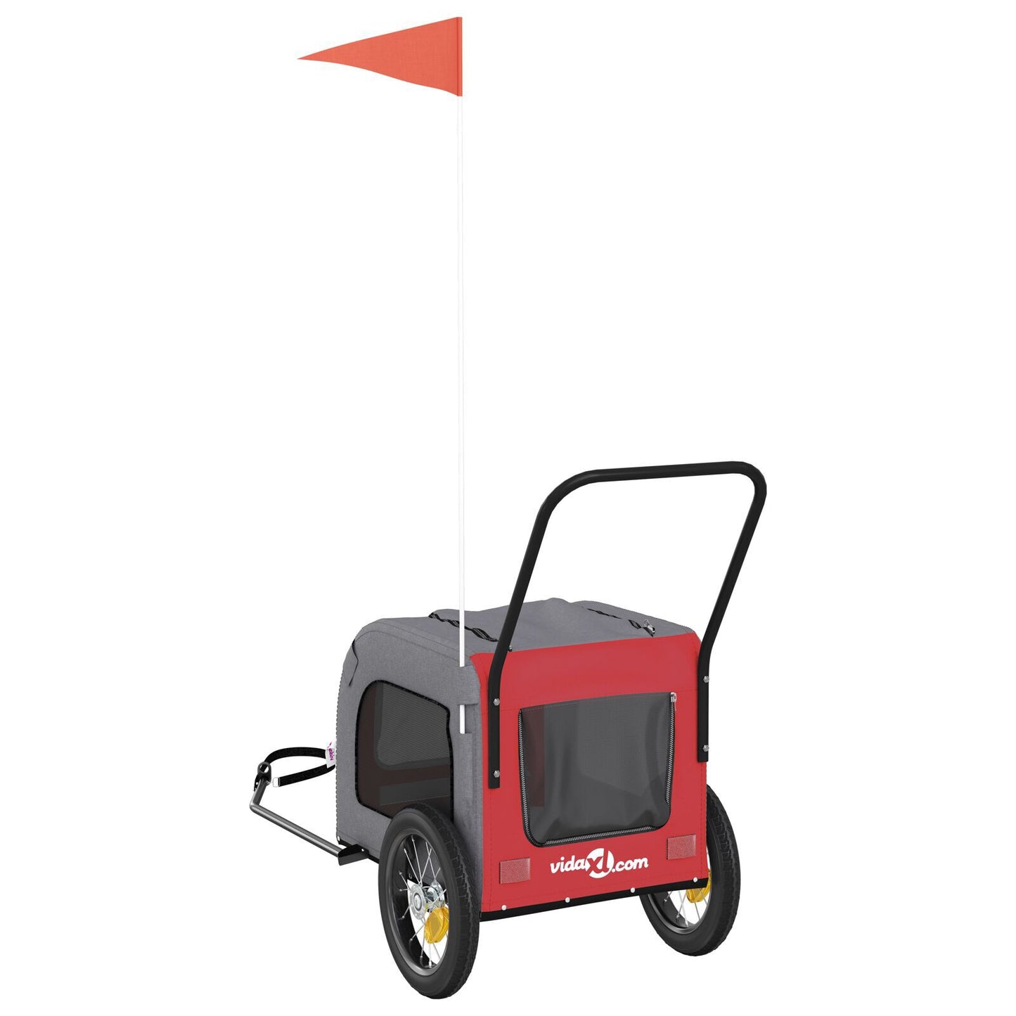 Red Pet Buggy Red Polyester, Metal 124 x 53 x 53 cm Foldable