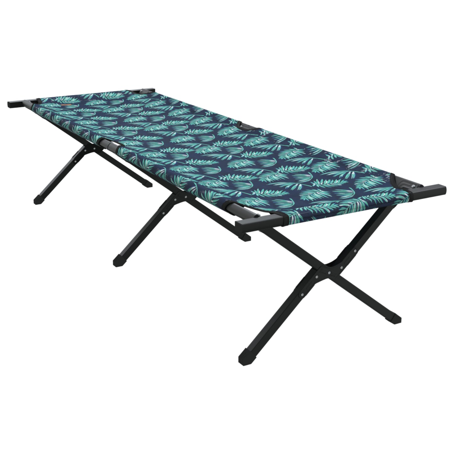Folding Sun Bed with Carry Bag Leaf Pattern 600D Oxford Fabric