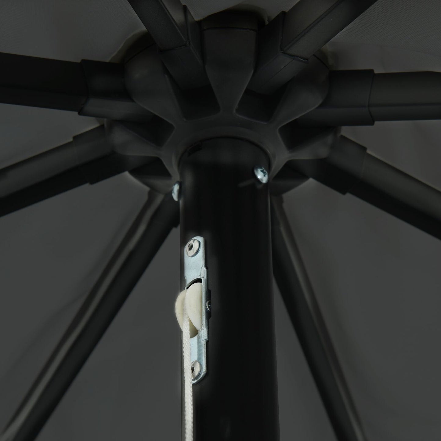 Garden Parasol with LED Lights ø395x245 cm Anthracite