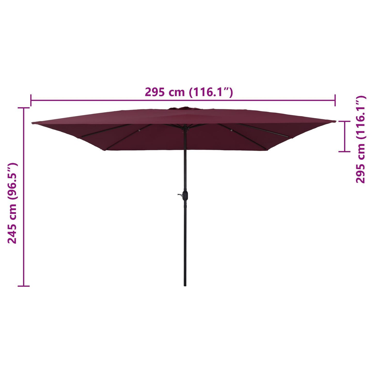 Outdoor Umbrellas & Sunshades Bordeaux Red