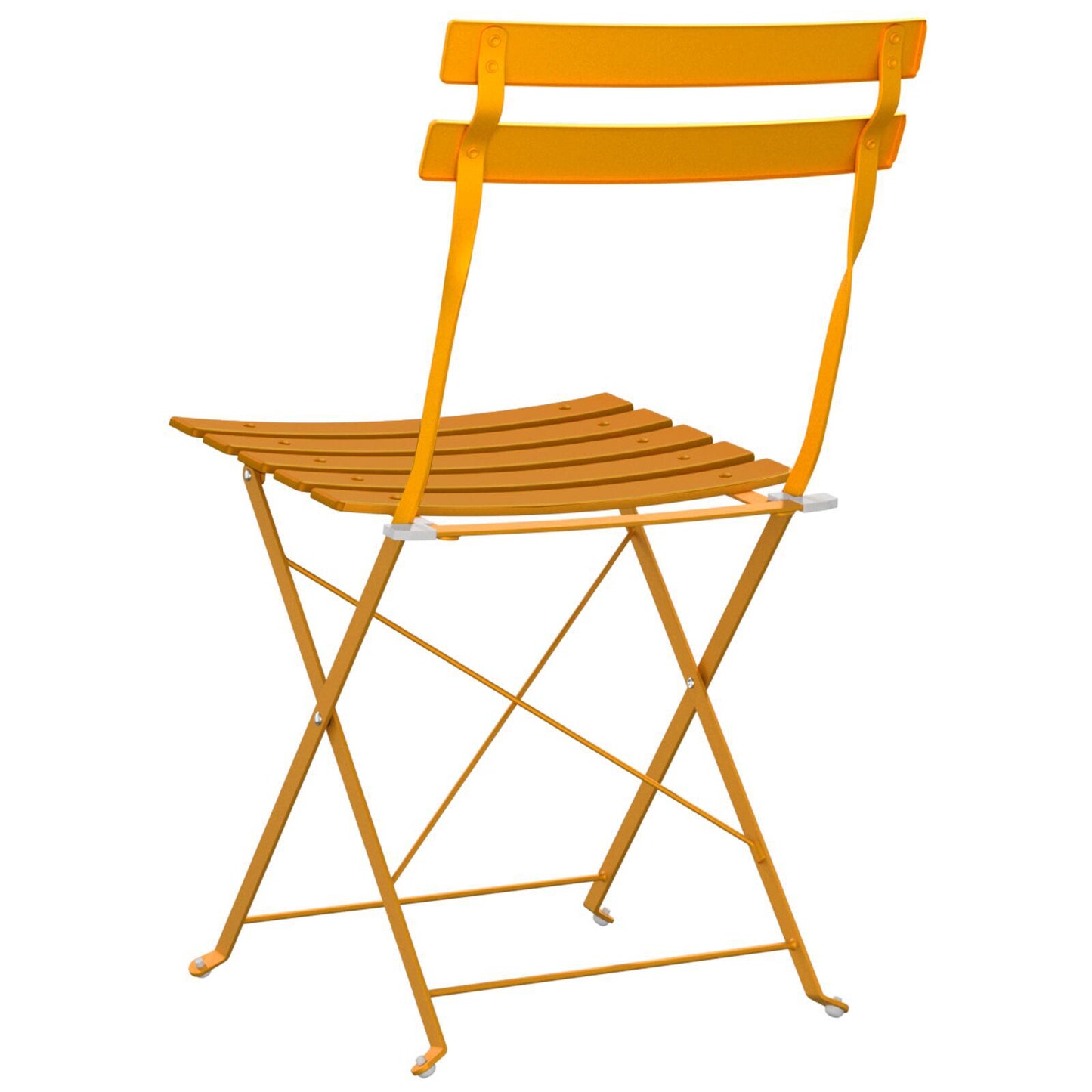 Outdoor Chairs Mustard Metal Compact Foldable Outdoor Chair
