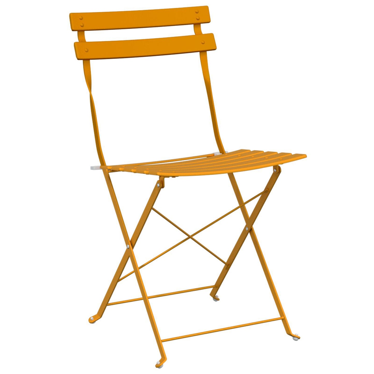 Outdoor Chairs Mustard Metal Compact Foldable Outdoor Chair