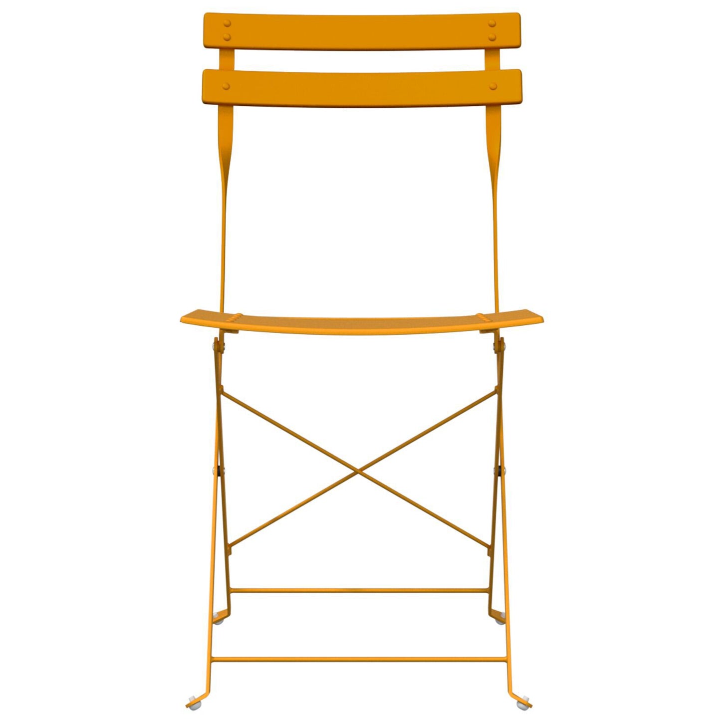 Outdoor Chairs Mustard Metal Compact Foldable Outdoor Chair