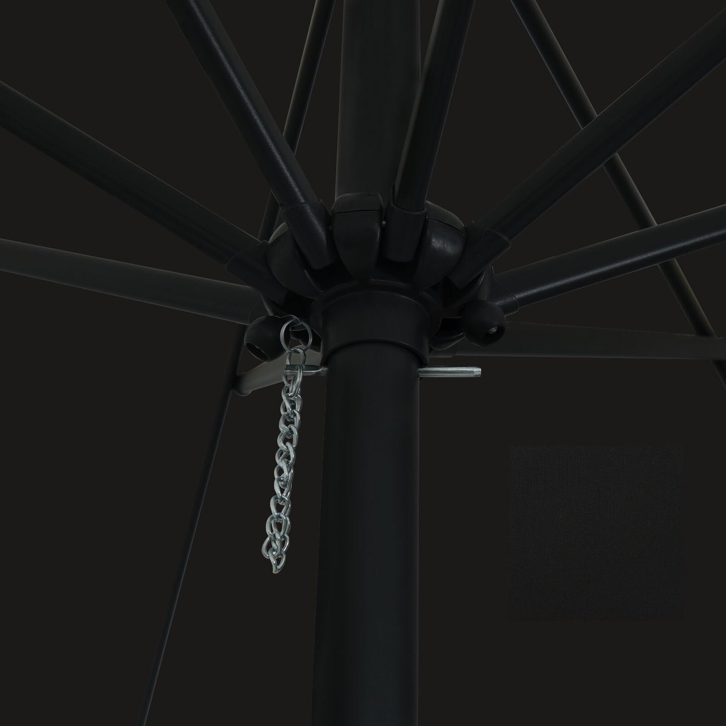 Outdoor Umbrellas & Sunshades Black Polyester fabric Large