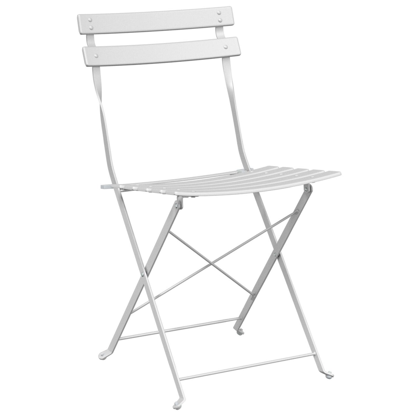 Outdoor Chairs Cool White Metal Standard Foldable Patio Chairs