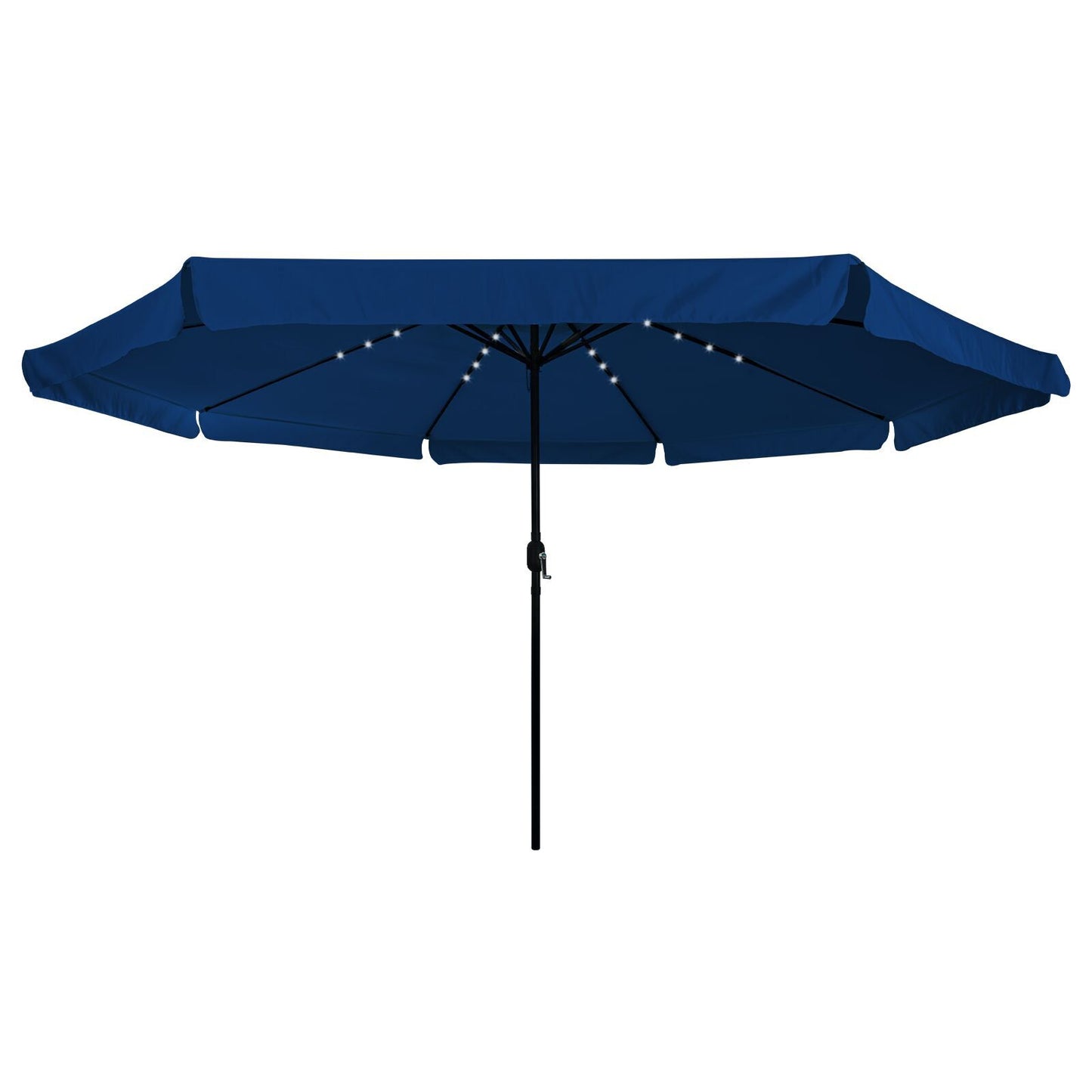 Garden Parasol with LED Lights Ø395x245 cm Azure Blue