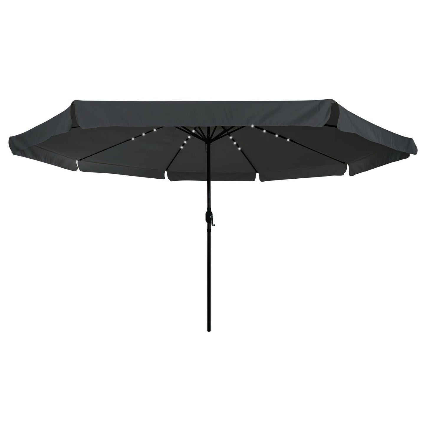 Garden Parasol with LED Lights ø395x245 cm Anthracite