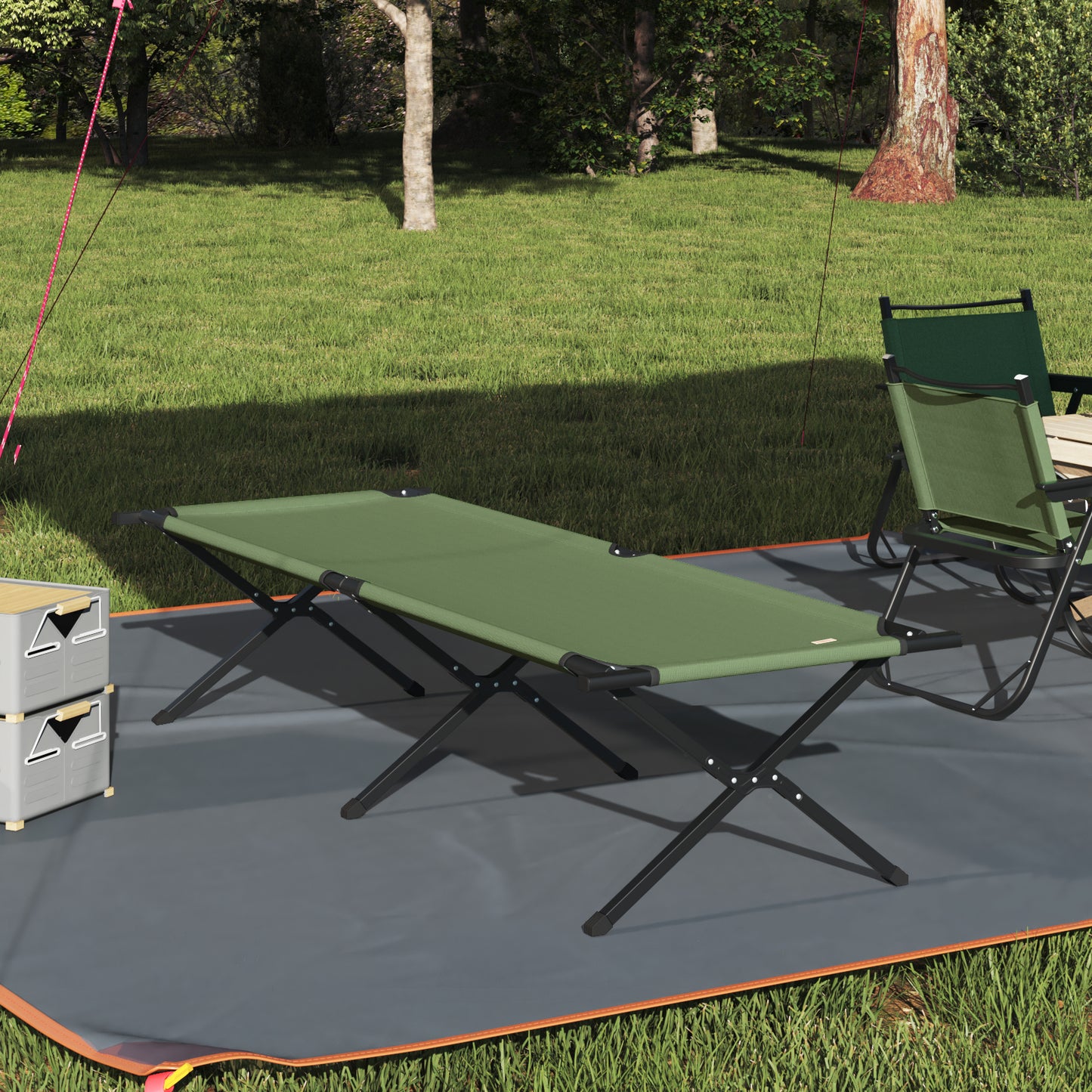Folding Sun Bed with Carry Bag Amy Yellow 600D Oxford Fabric