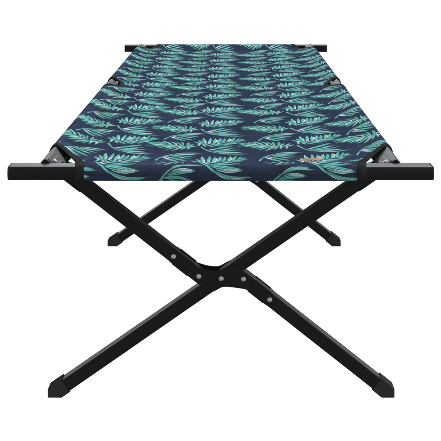 Folding Sun Bed with Carry Bag Leaf Pattern 600D Oxford Fabric
