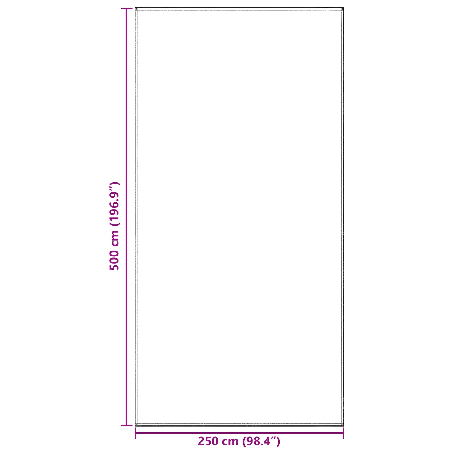Tent Accessory Light grey Polyester 250 x 500 cm Portable