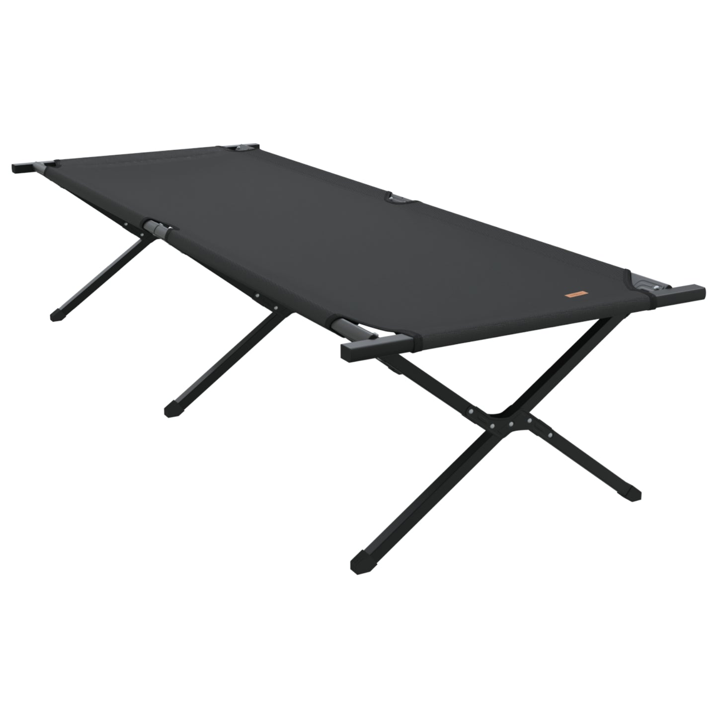 Folding Sun Bed with Carry Bag Black 600D Oxford Fabric