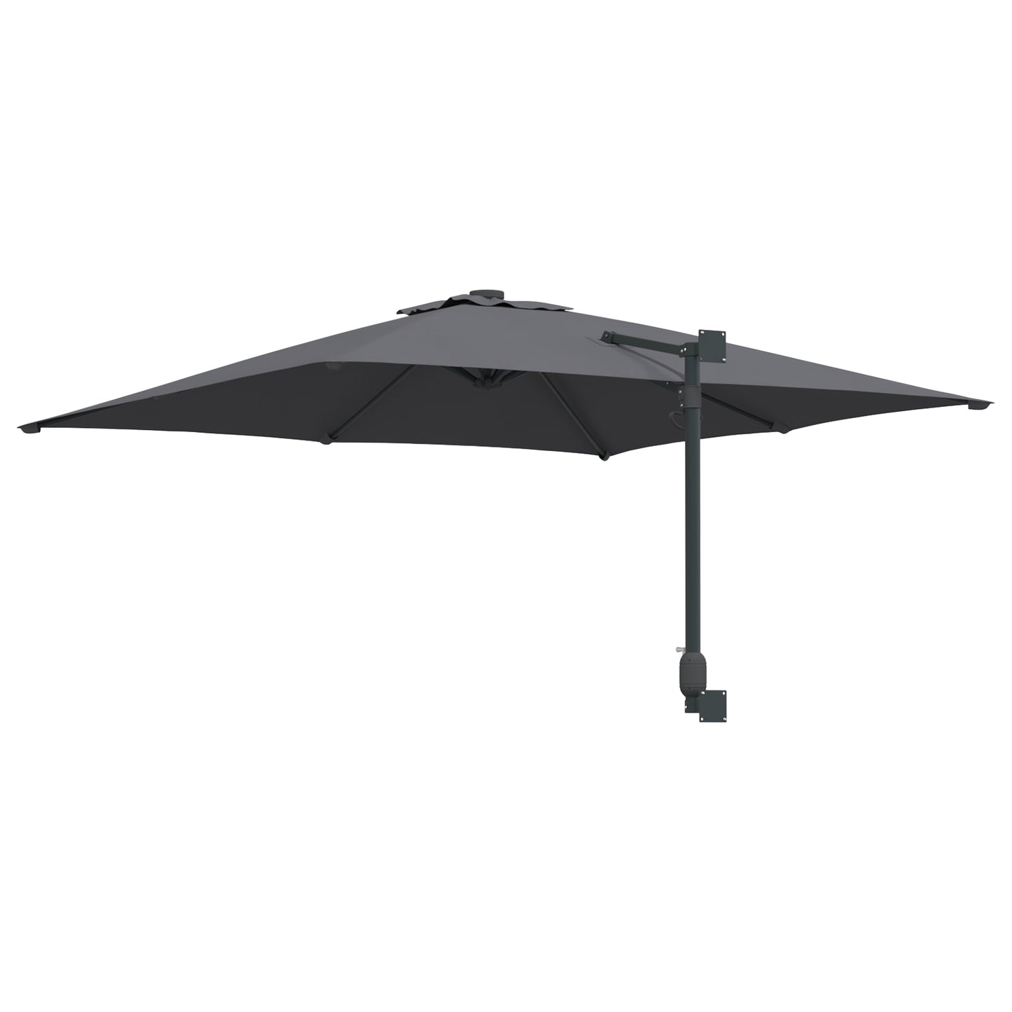 Outdoor Umbrella Anthracite Polyester, Powder-Coated Steel Large