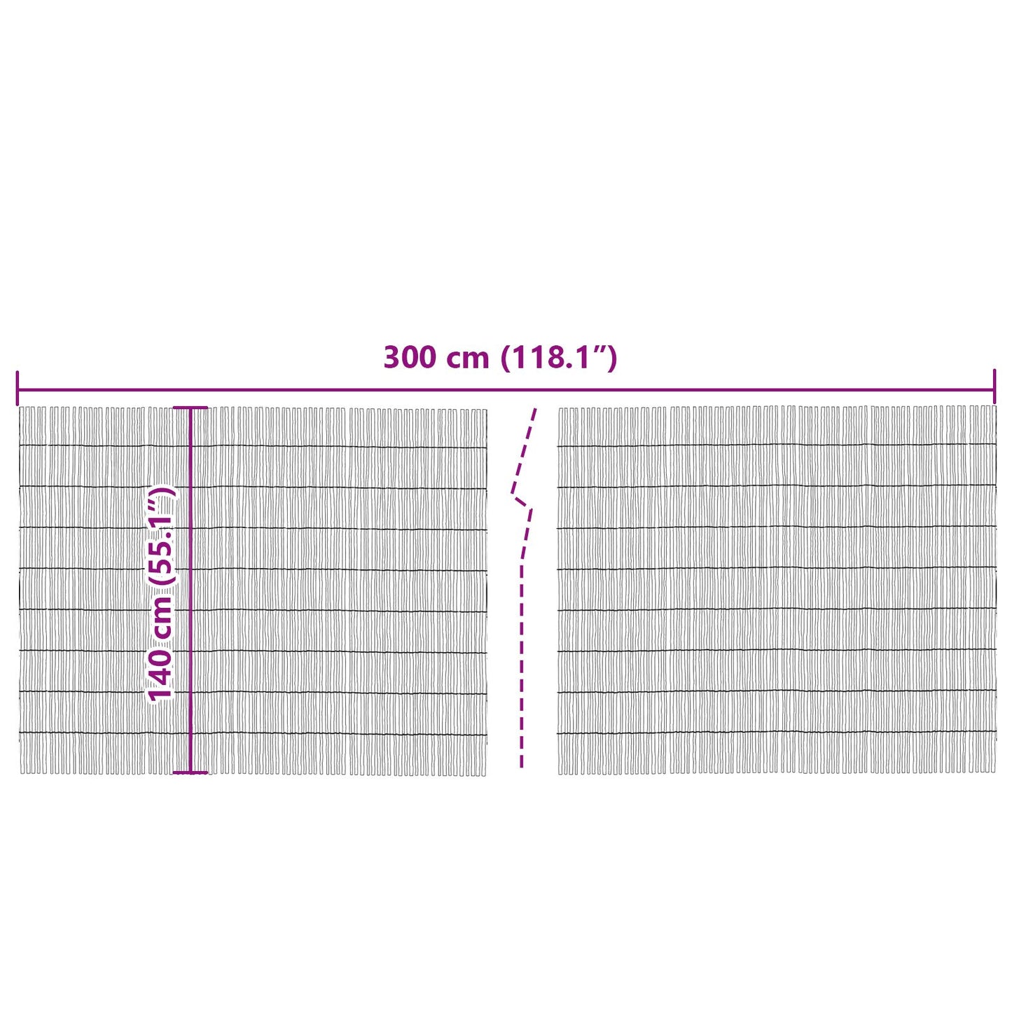 Garden Reed Fence 300x140 cm