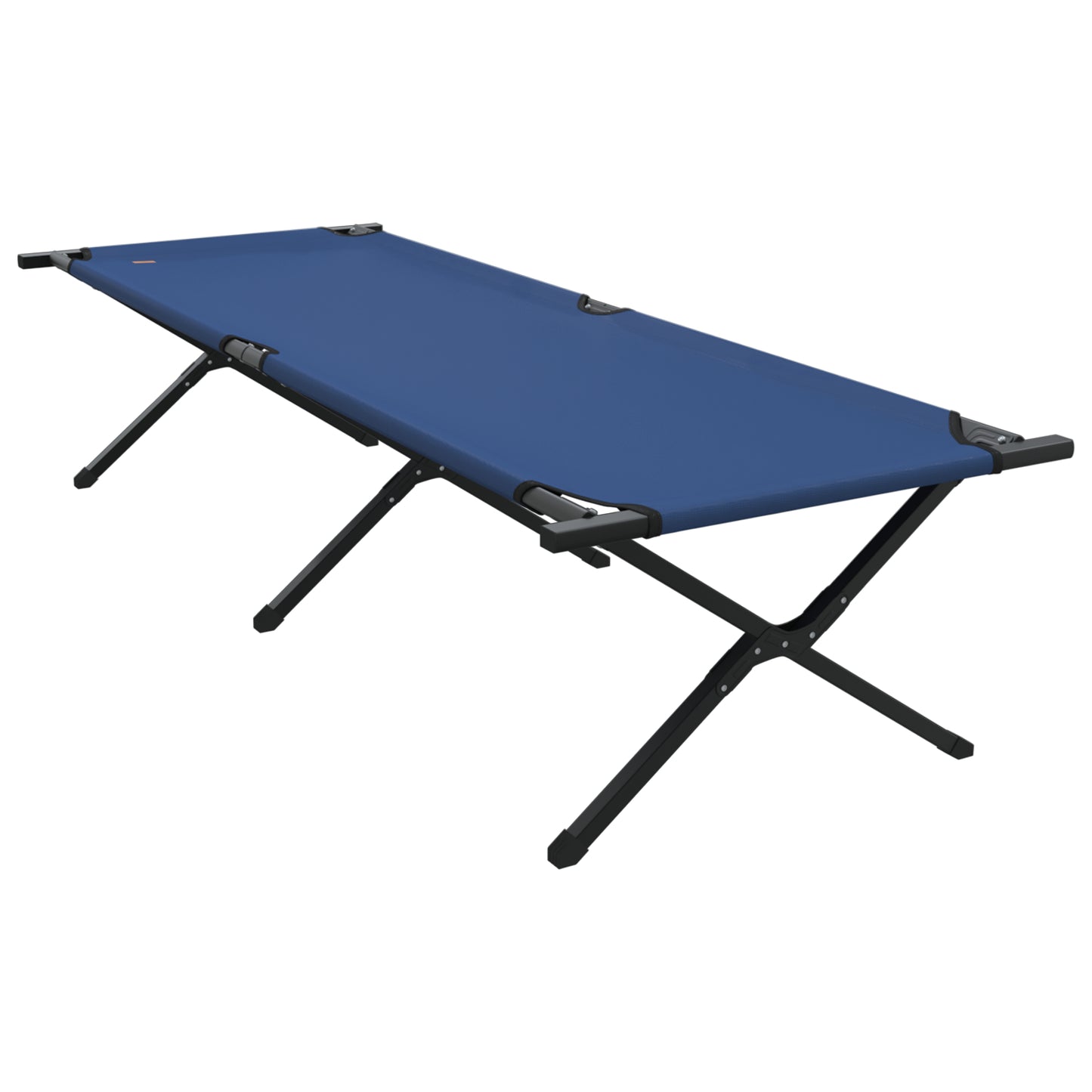 Folding Sun Beds 2 pcs with Carry Bag Blue 600D Oxford Fabric