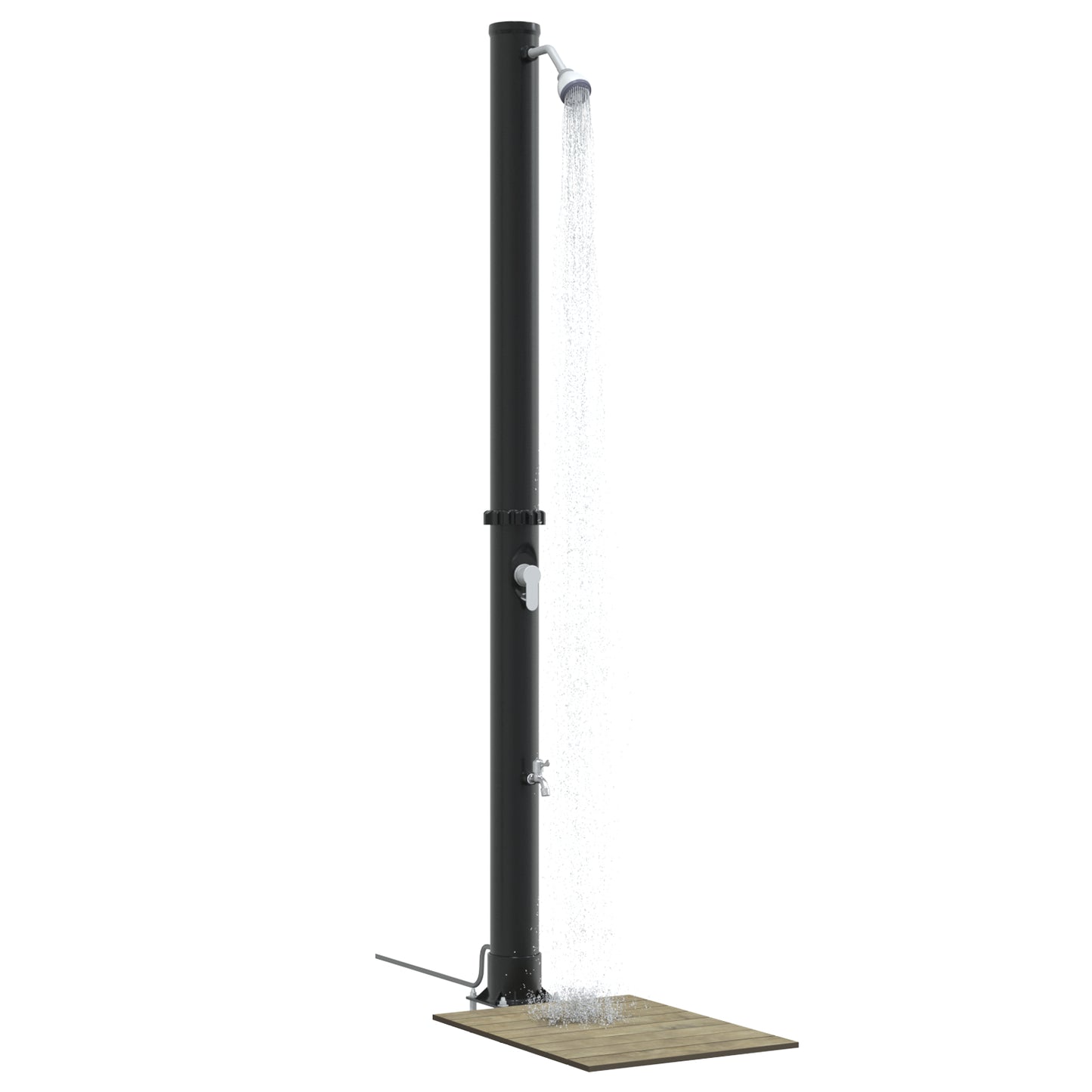 Outdoor Solar Shower with Tap 217 cm 20 L