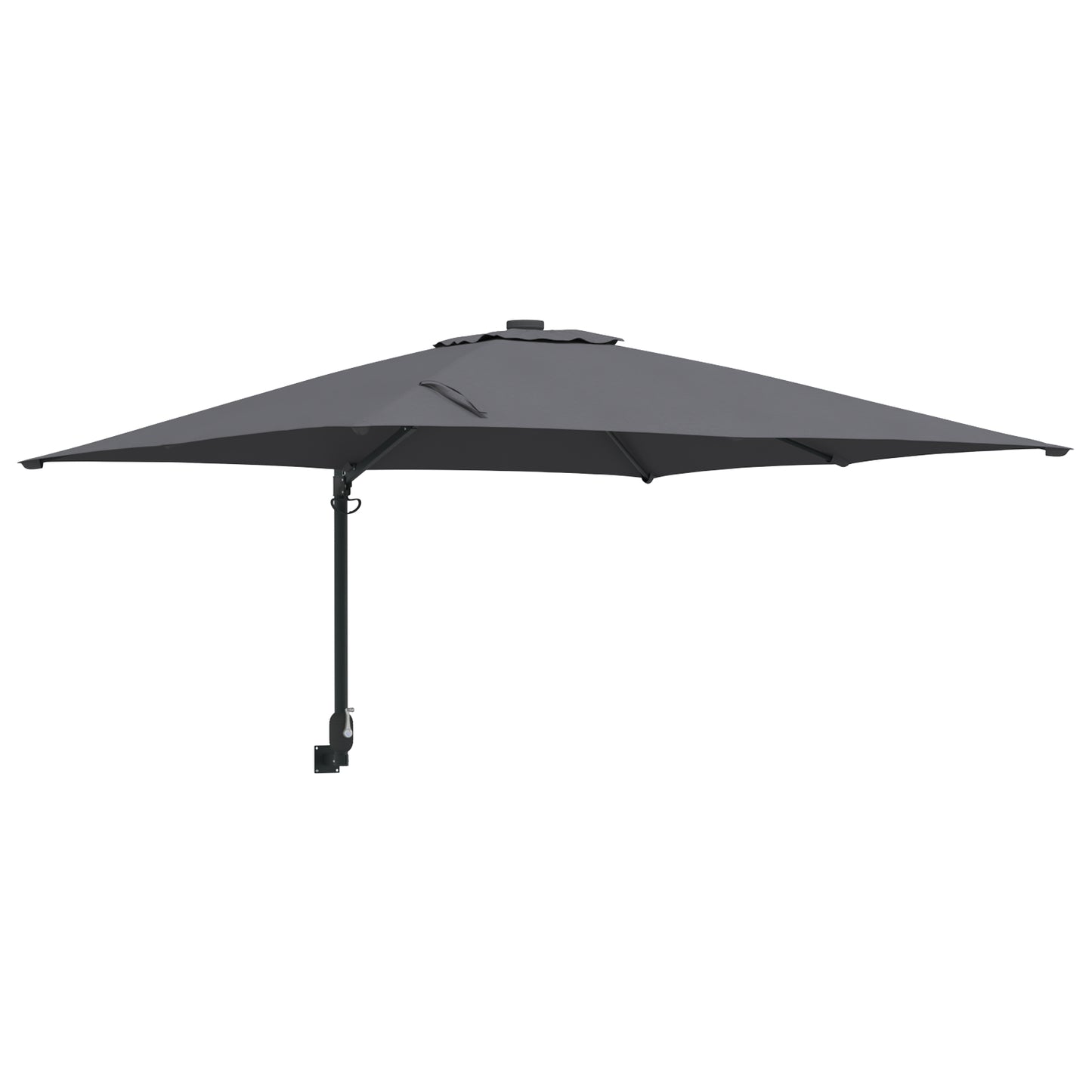 Outdoor Umbrella Anthracite Polyester, Powder-Coated Steel Large