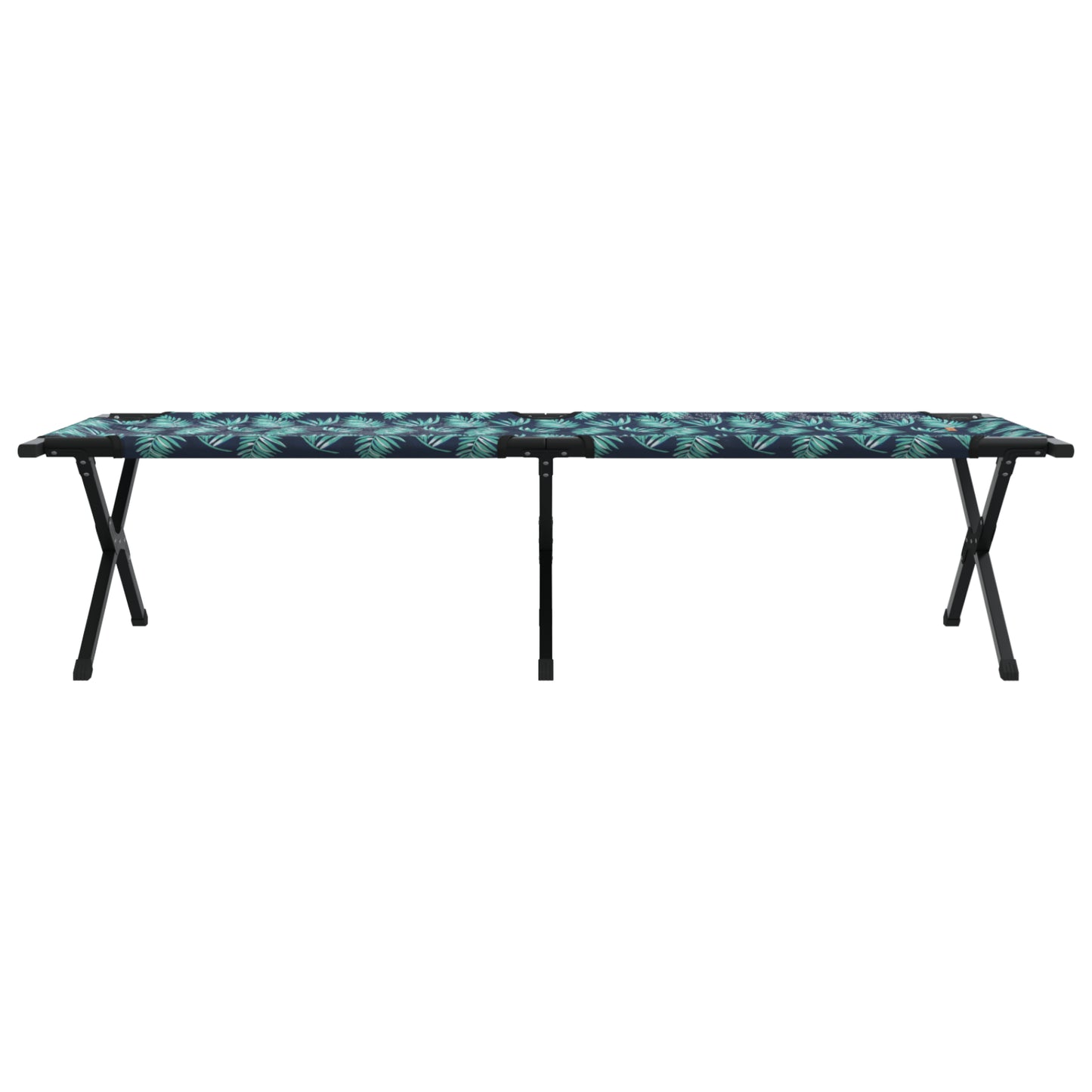Folding Sun Bed with Carry Bag Leaf Pattern 600D Oxford Fabric