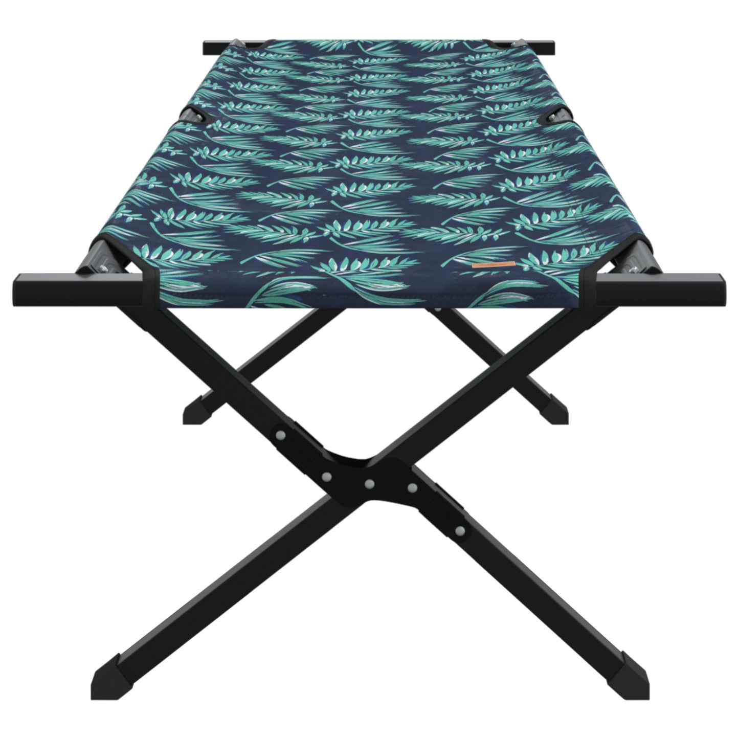 Folding Sun Bed with Carry Bag Leaf Pattern 600D Oxford Fabric