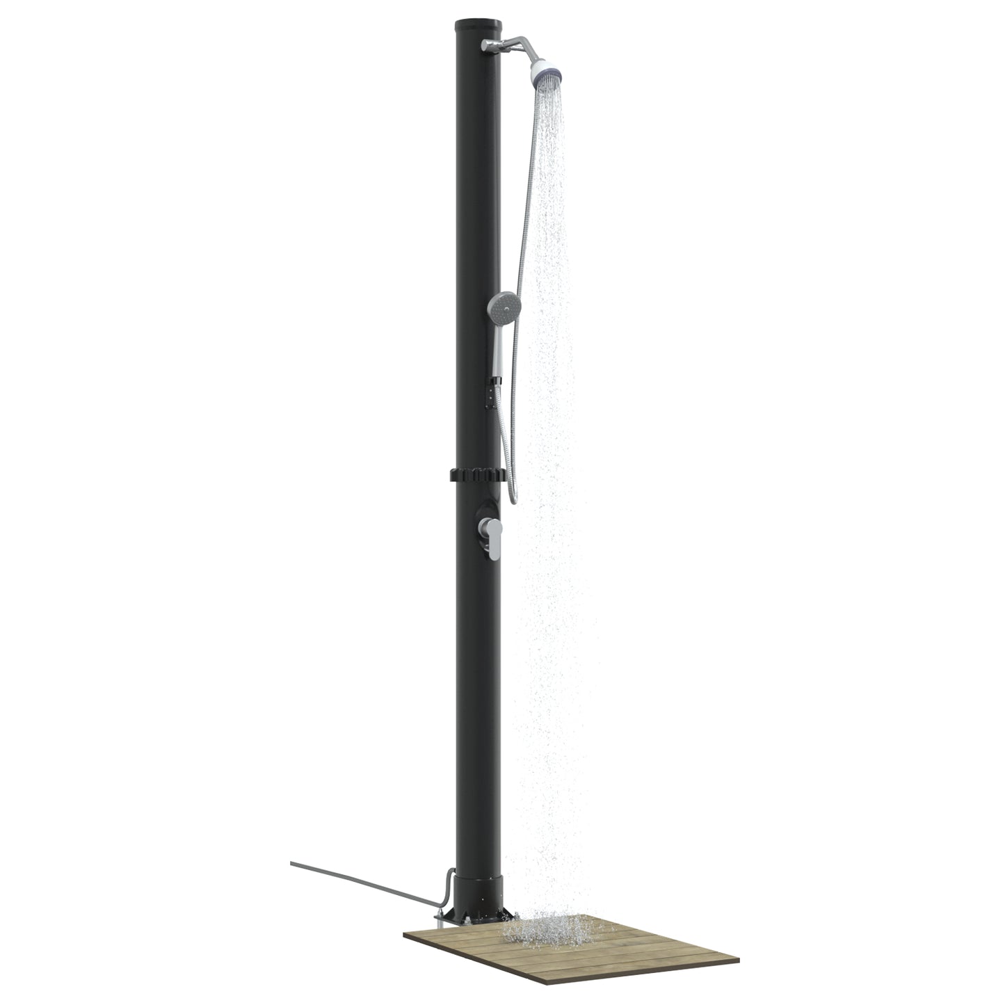 Outdoor Solar Shower with Handheld Shower Head 217 cm 20 L