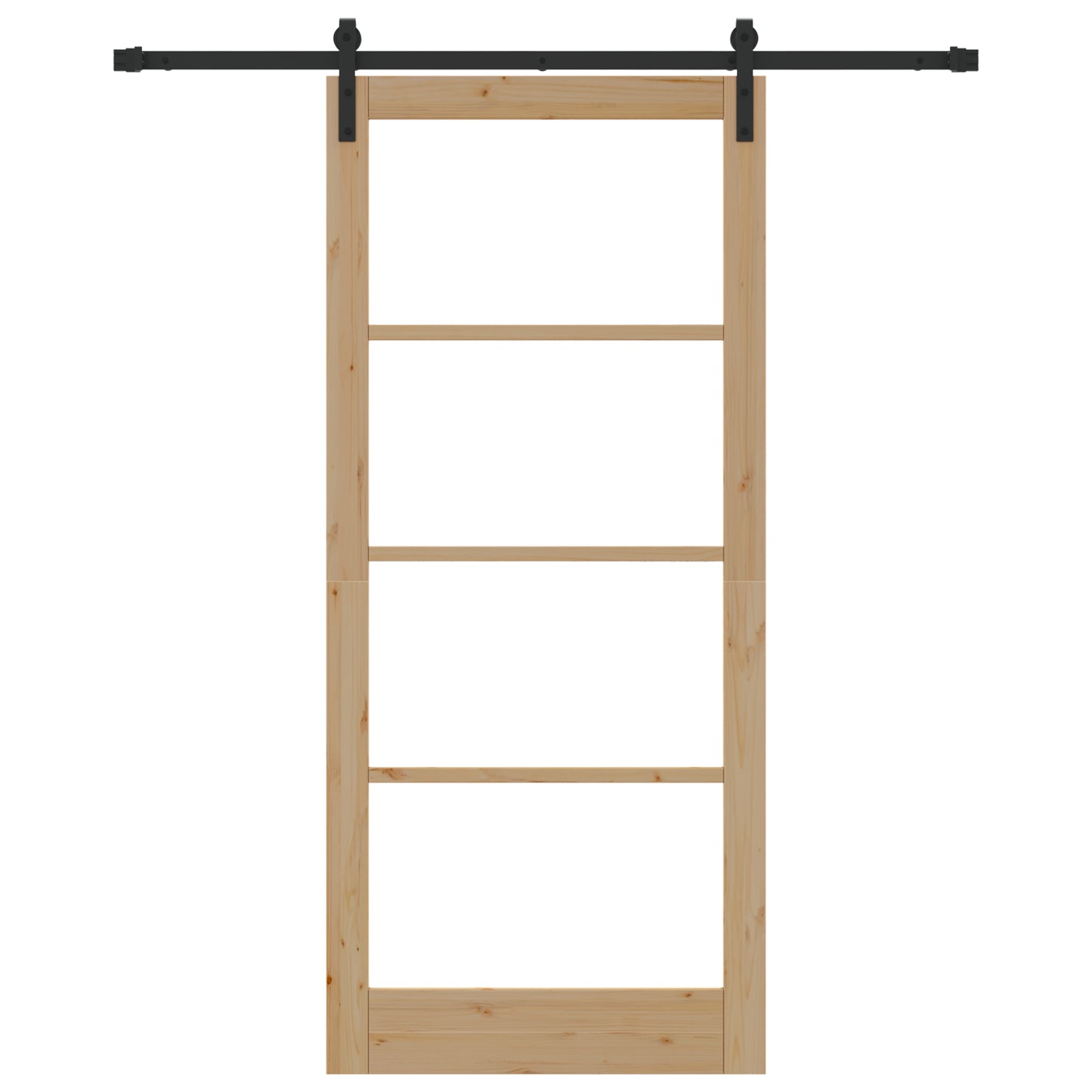 Sliding Door with Hardware Set 'ORKDAL'Solid Wood & Glass, vidaXL Interior Door with Glass 'ORKDAL'93x211x4 cm Solid Wood Pine