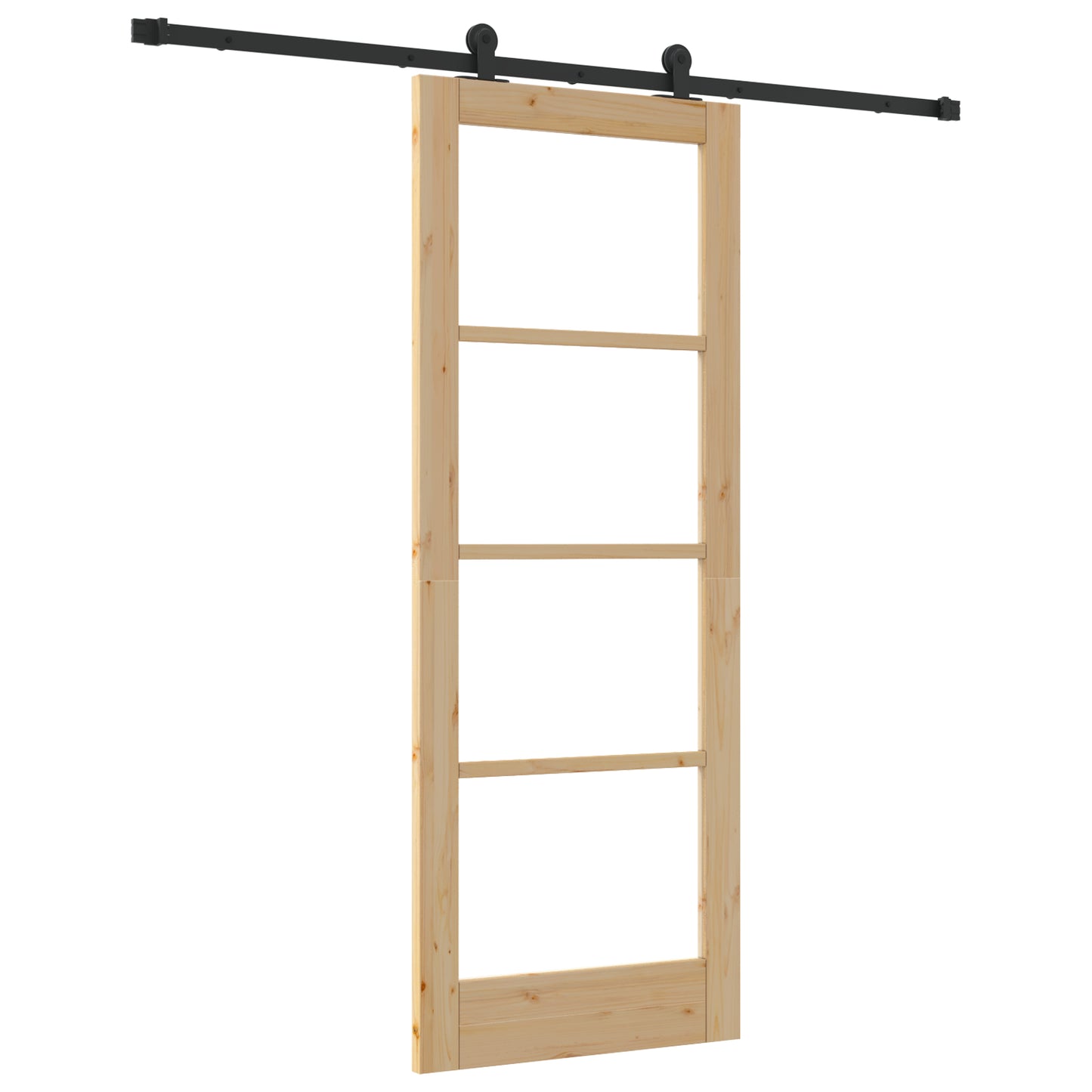 Sliding Door with Hardware Set 'ORKDAL'Solid Wood & Glass, vidaXL Interior Door with Glass 'ORKDAL'78x202x4 cm Solid Wood Pine