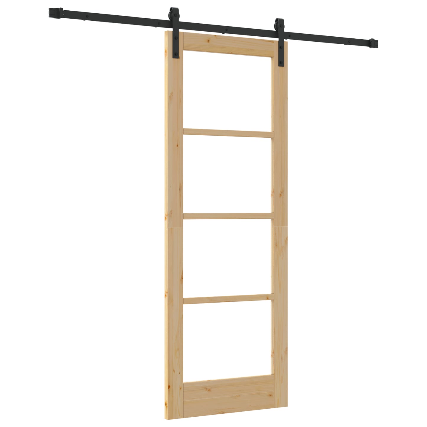 Sliding Door with Hardware Set 'ORKDAL'Solid Wood & Glass, vidaXL Interior Door with Glass 'ORKDAL'73.5x198.5x4 cm Solid Wood Pine