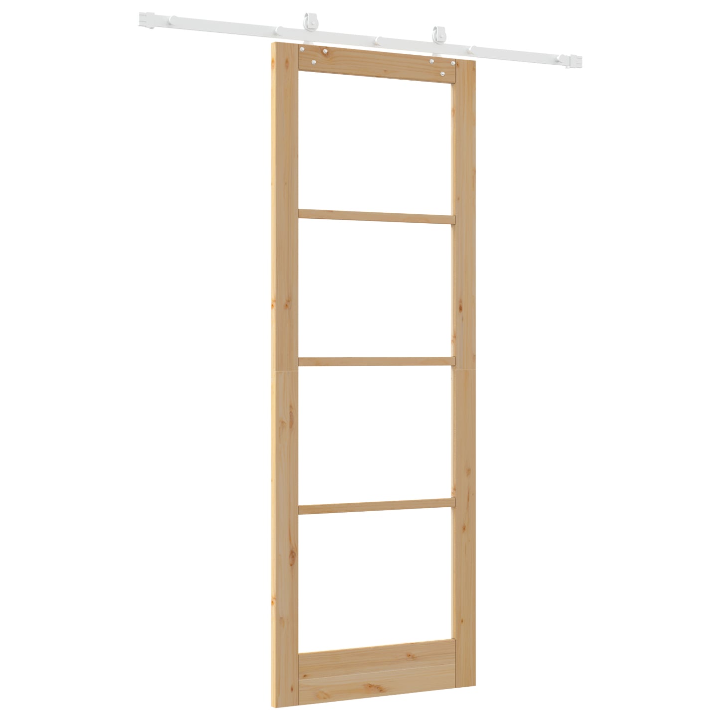 Sliding Door with Hardware Set 83x232 cm Solid Wood Pine, vidaXL Interior Door with Glass 'ORKDAL'83x232x4 cm Solid Wood Pine