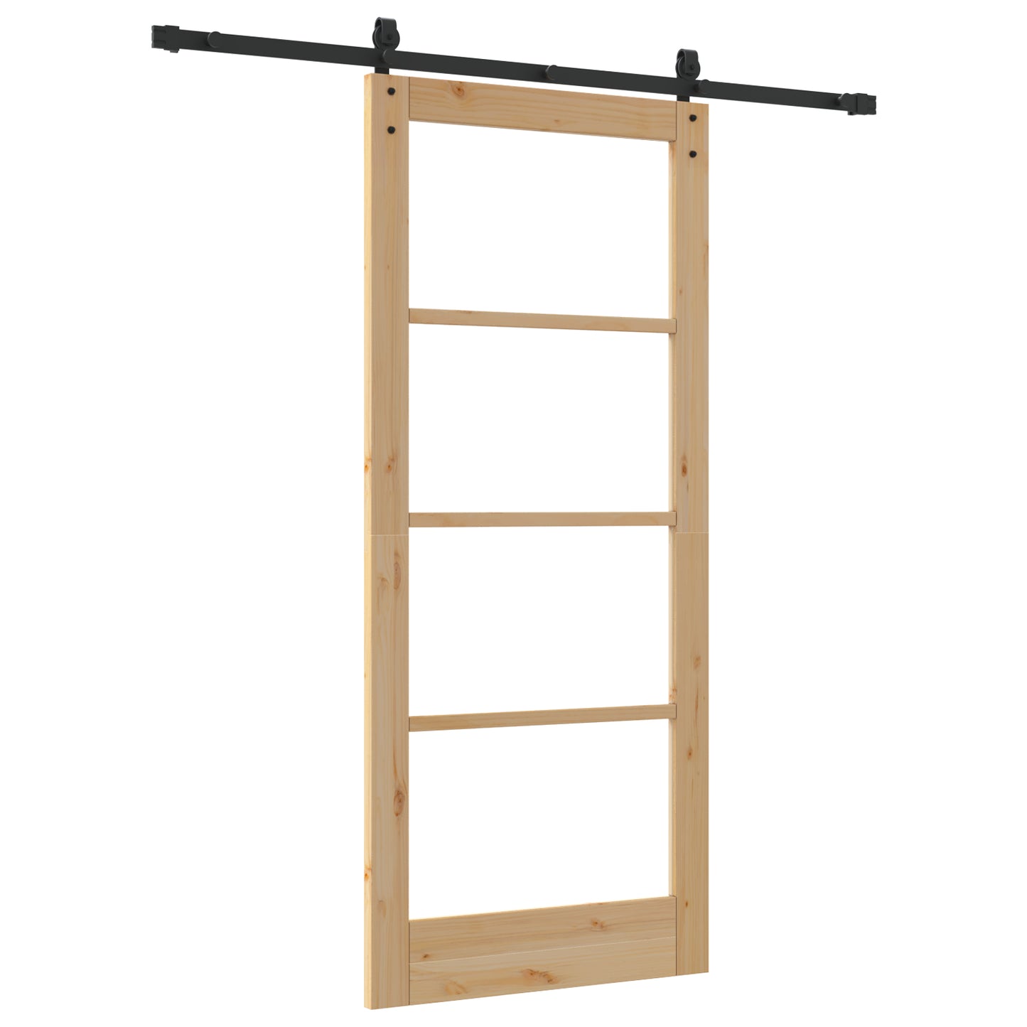 Sliding Door with Hardware Set 'ORKDAL'Solid Wood & Glass, vidaXL Interior Door with Glass 'ORKDAL'86x198.5x4 cm Solid Wood Pine