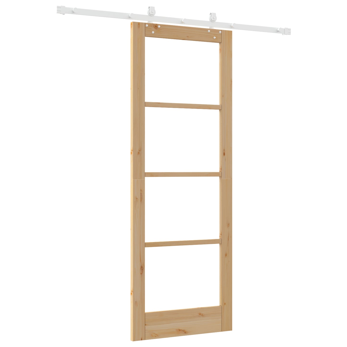 Sliding Door with Hardware Set 78x211 cm Solid Wood Pine, vidaXL Interior Door with Glass 'ORKDAL'78x211x4 cm Solid Wood Pine