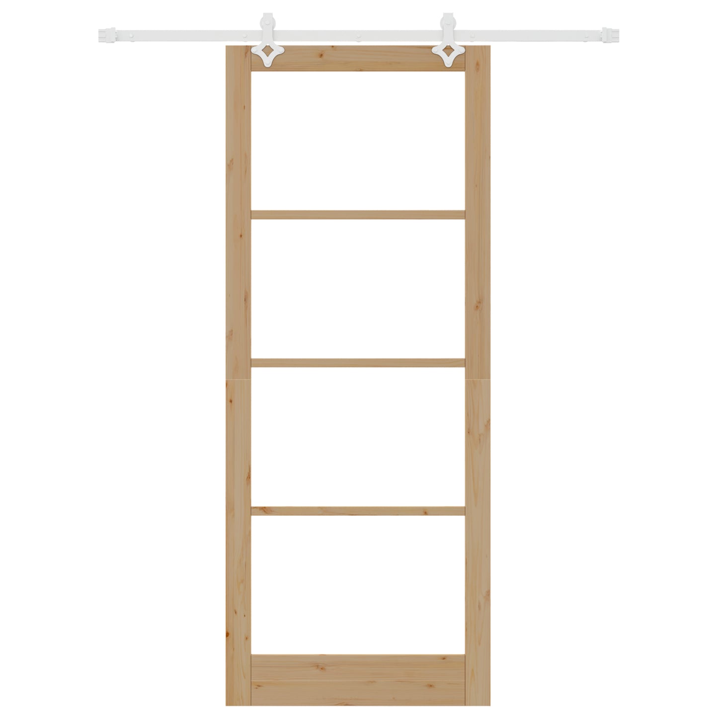 Sliding Door with Hardware Set 93x232 cm Solid Wood Pine, vidaXL Interior Door with Glass 'ORKDAL'93x232x4 cm Solid Wood Pine
