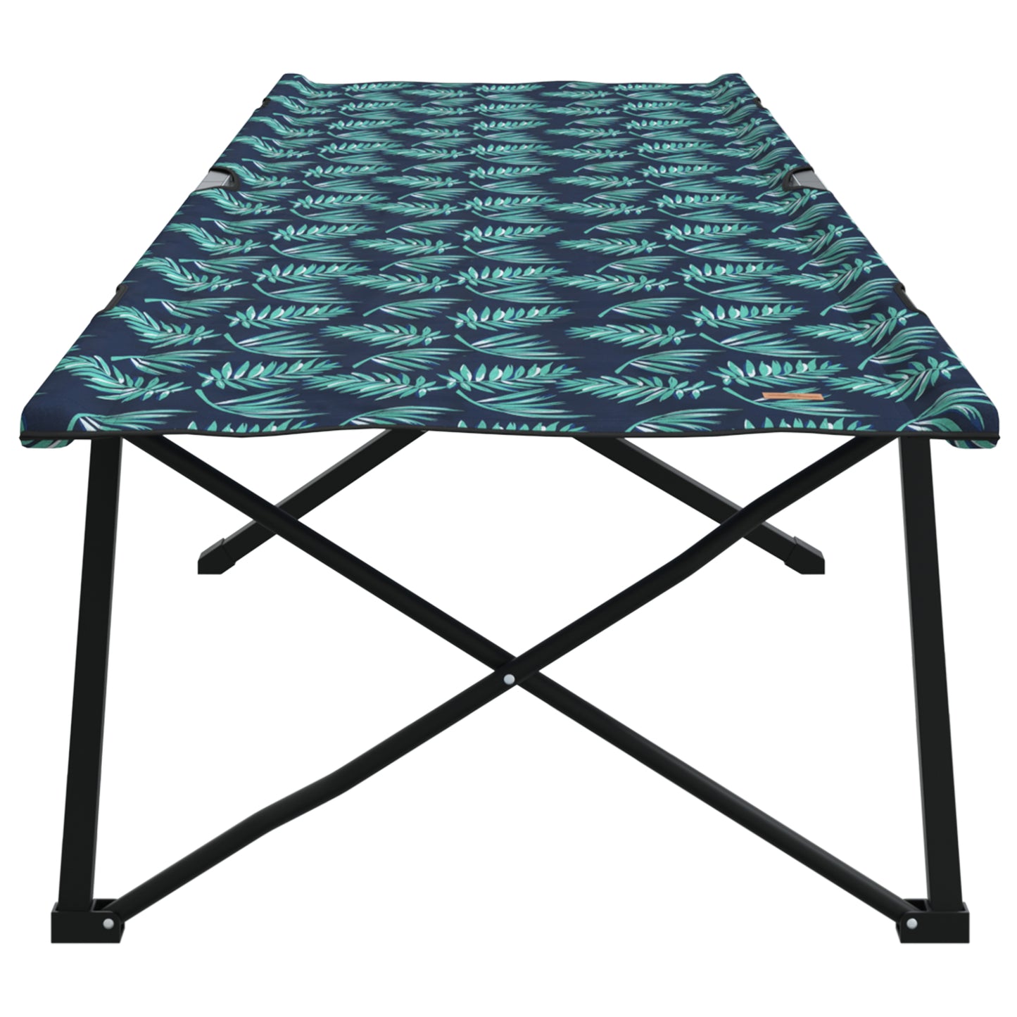 Folding Sun Bed with Carry Bag Leaf Pattern 600D Oxford Fabric