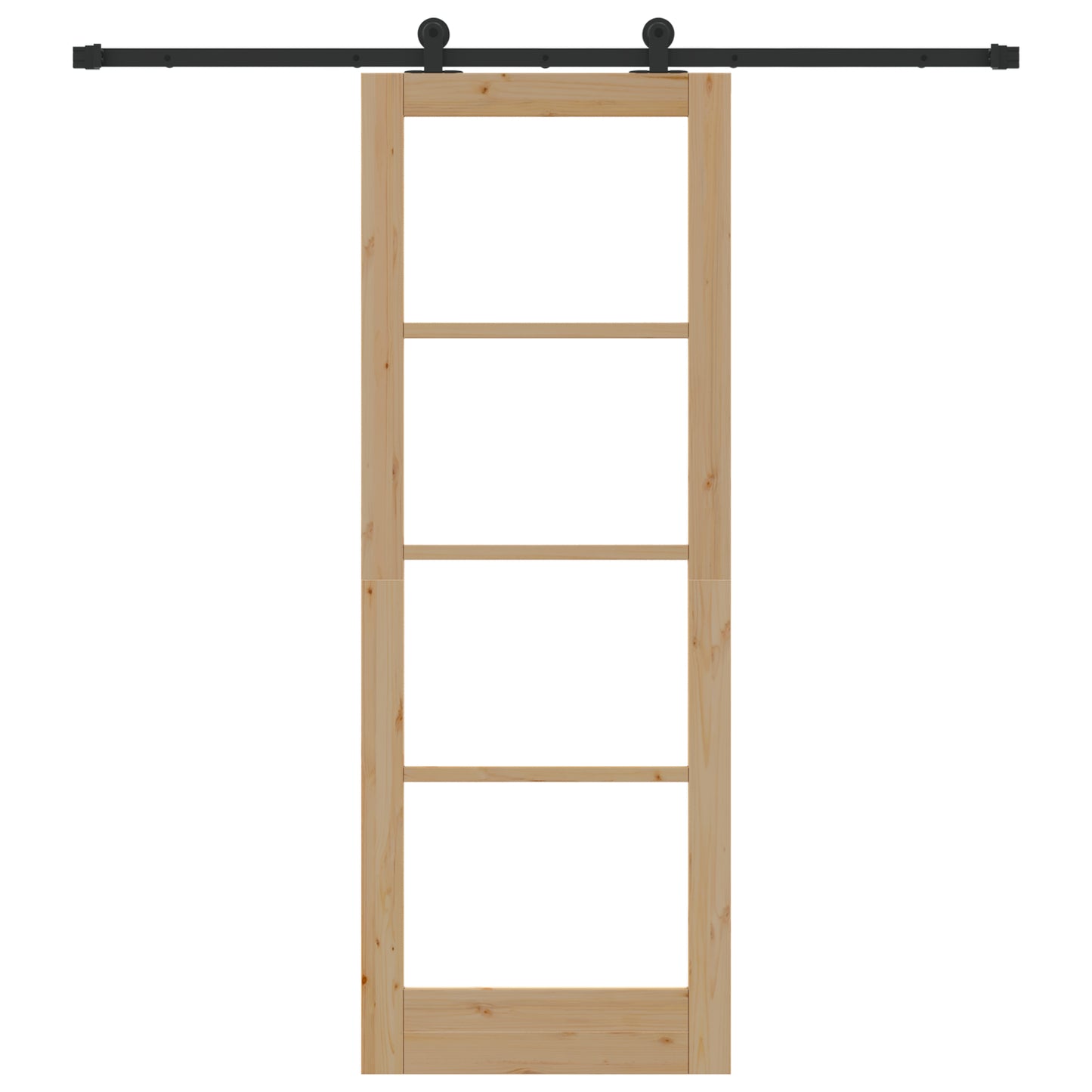 Sliding Door with Hardware Set 'ORKDAL'Solid Wood & Glass, vidaXL Interior Door with Glass 'ORKDAL'78x211x4 cm Solid Wood Pine
