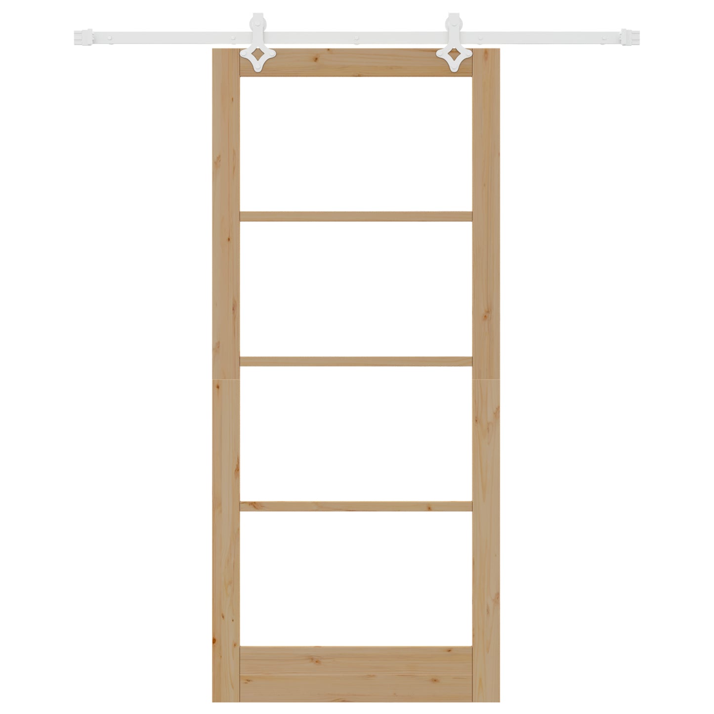 Sliding Door with Hardware Set 93x211 cm Solid Wood Pine, vidaXL Interior Door with Glass 'ORKDAL'93x211x4 cm Solid Wood Pine