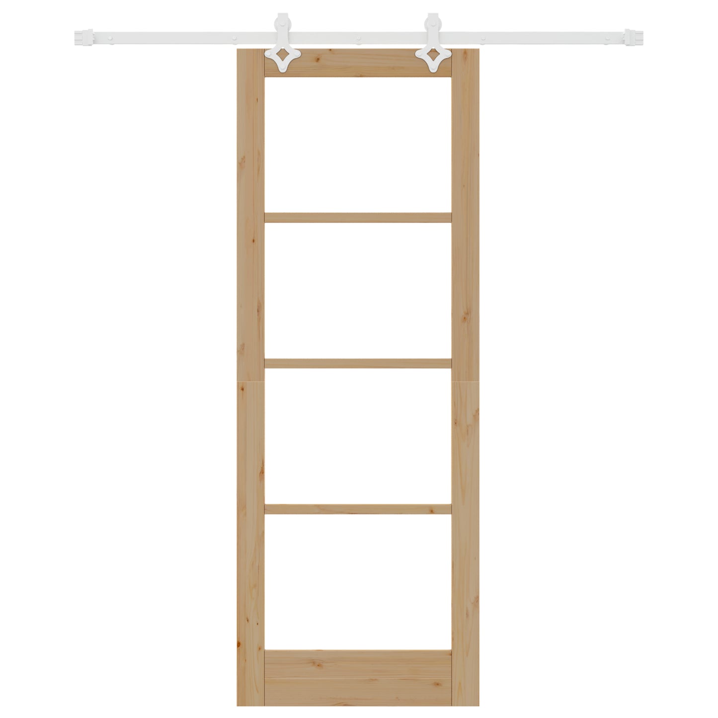 Sliding Door with Hardware Set 78x211 cm Solid Wood Pine, vidaXL Interior Door with Glass 'ORKDAL'78x211x4 cm Solid Wood Pine