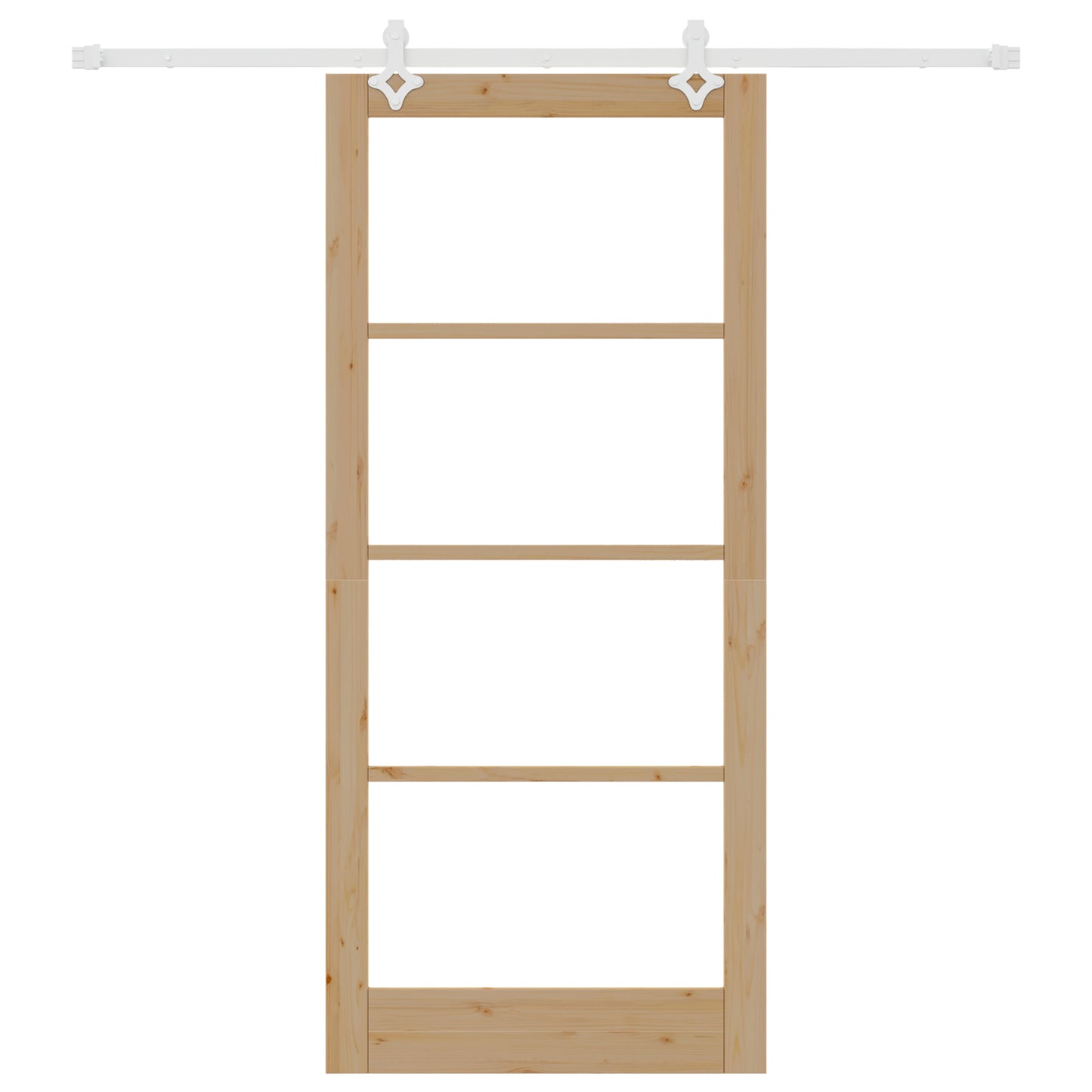 Sliding Door with Hardware Set 93x211 cm Solid Wood Pine, vidaXL Interior Door with Glass 'ORKDAL'93x211x4 cm Solid Wood Pine