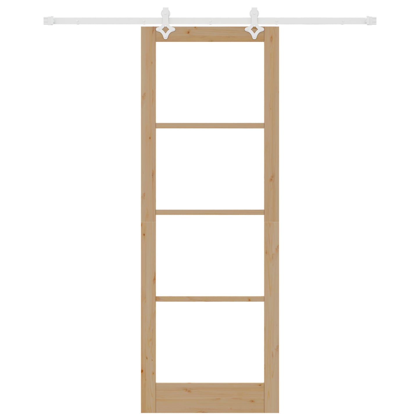 Sliding Door with Hardware Set 83x232 cm Solid Wood Pine, vidaXL Interior Door with Glass 'ORKDAL'83x232x4 cm Solid Wood Pine