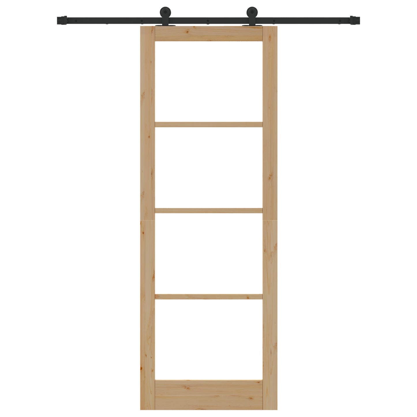 Sliding Door with Hardware Set 'ORKDAL'Solid Wood & Glass, vidaXL Interior Door with Glass 'ORKDAL'83x232x4 cm Solid Wood Pine