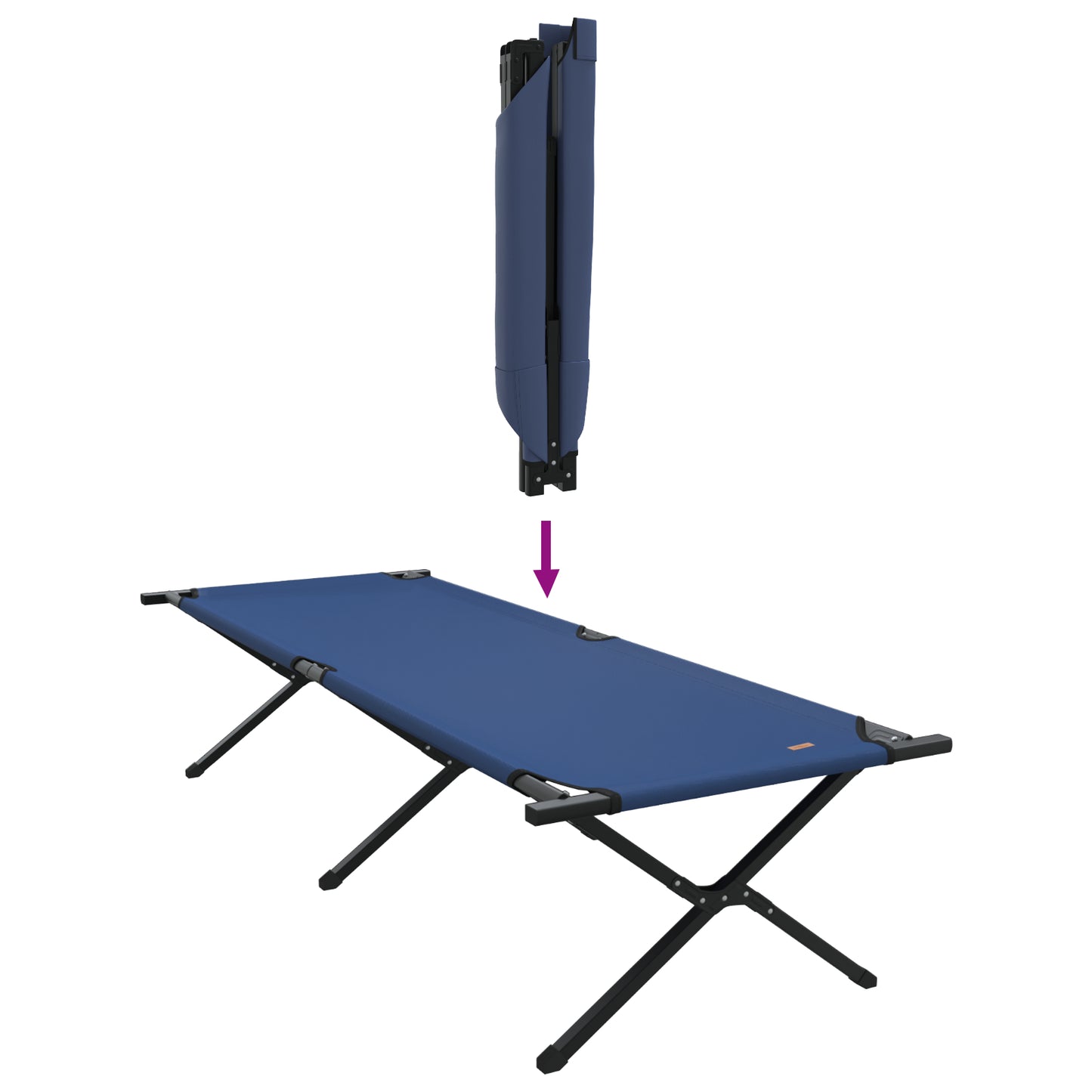Folding Sun Beds 2 pcs with Carry Bag Blue 600D Oxford Fabric