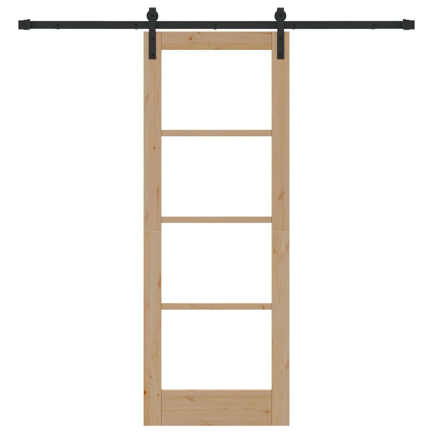Sliding Door with Hardware Set 'ORKDAL'Solid Wood & Glass, vidaXL Interior Door with Glass 'ORKDAL'73.5x198.5x4 cm Solid Wood Pine