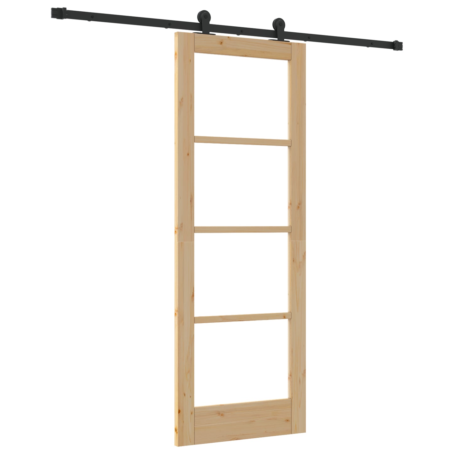 Sliding Door with Hardware Set 'ORKDAL'Solid Wood & Glass, vidaXL Interior Door with Glass 'ORKDAL'73.5x198.5x4 cm Solid Wood Pine