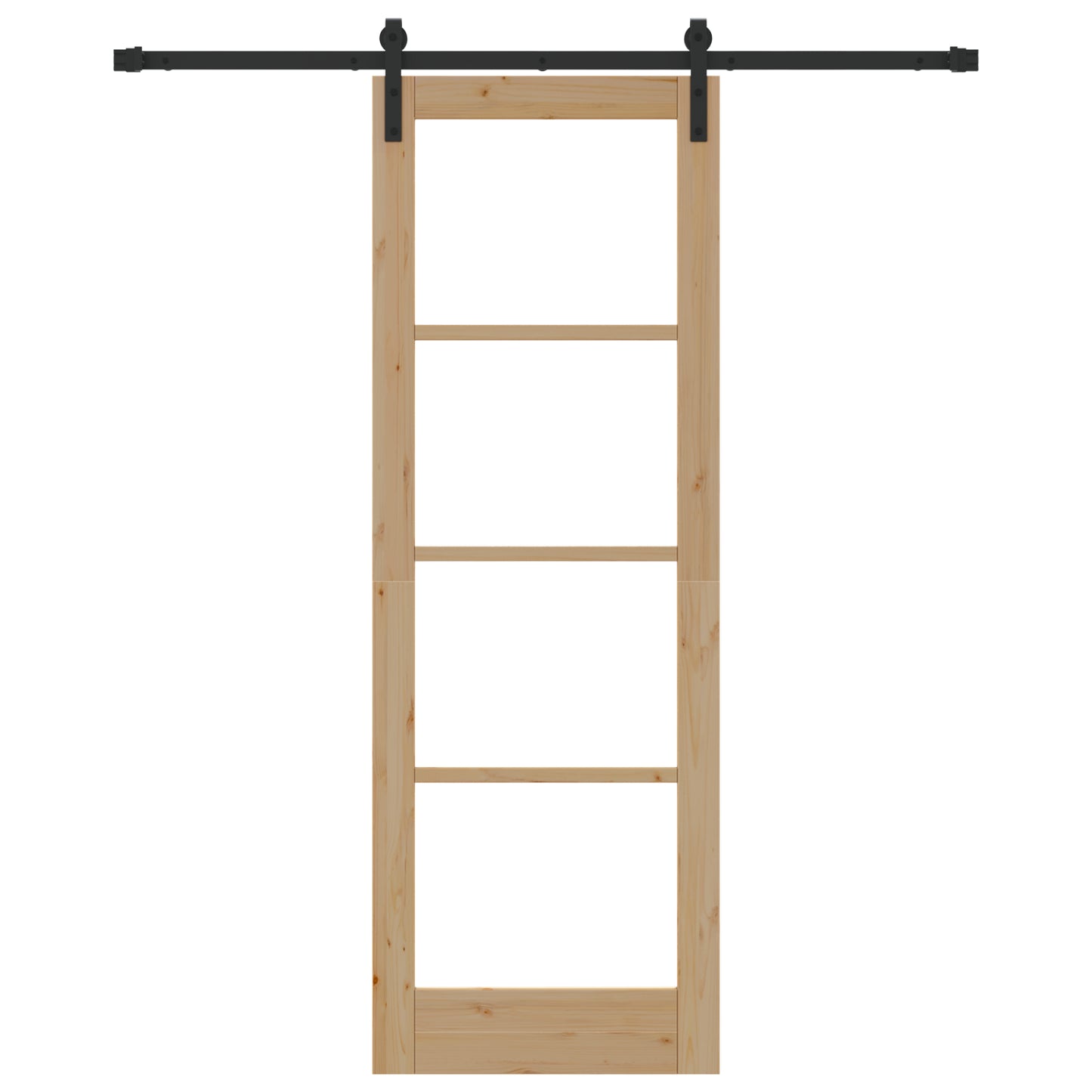 Sliding Door with Hardware Set 'ORKDAL'Solid Wood & Glass, vidaXL Interior Door with Glass 'ORKDAL'73.5x211x4 cm Solid Wood Pine