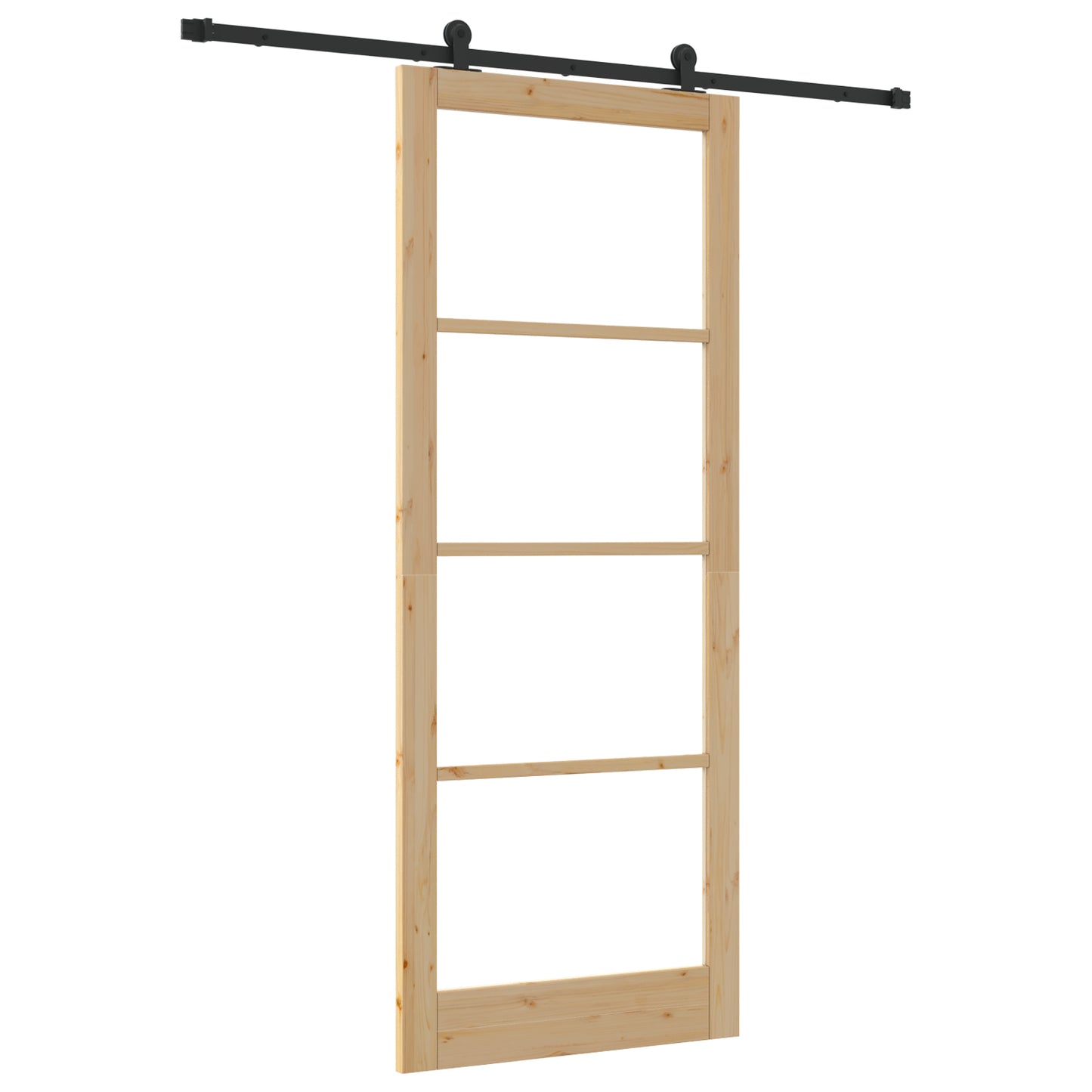 Sliding Door with Hardware Set 'ORKDAL'Solid Wood & Glass, vidaXL Interior Door with Glass 'ORKDAL'93x232x4 cm Solid Wood Pine