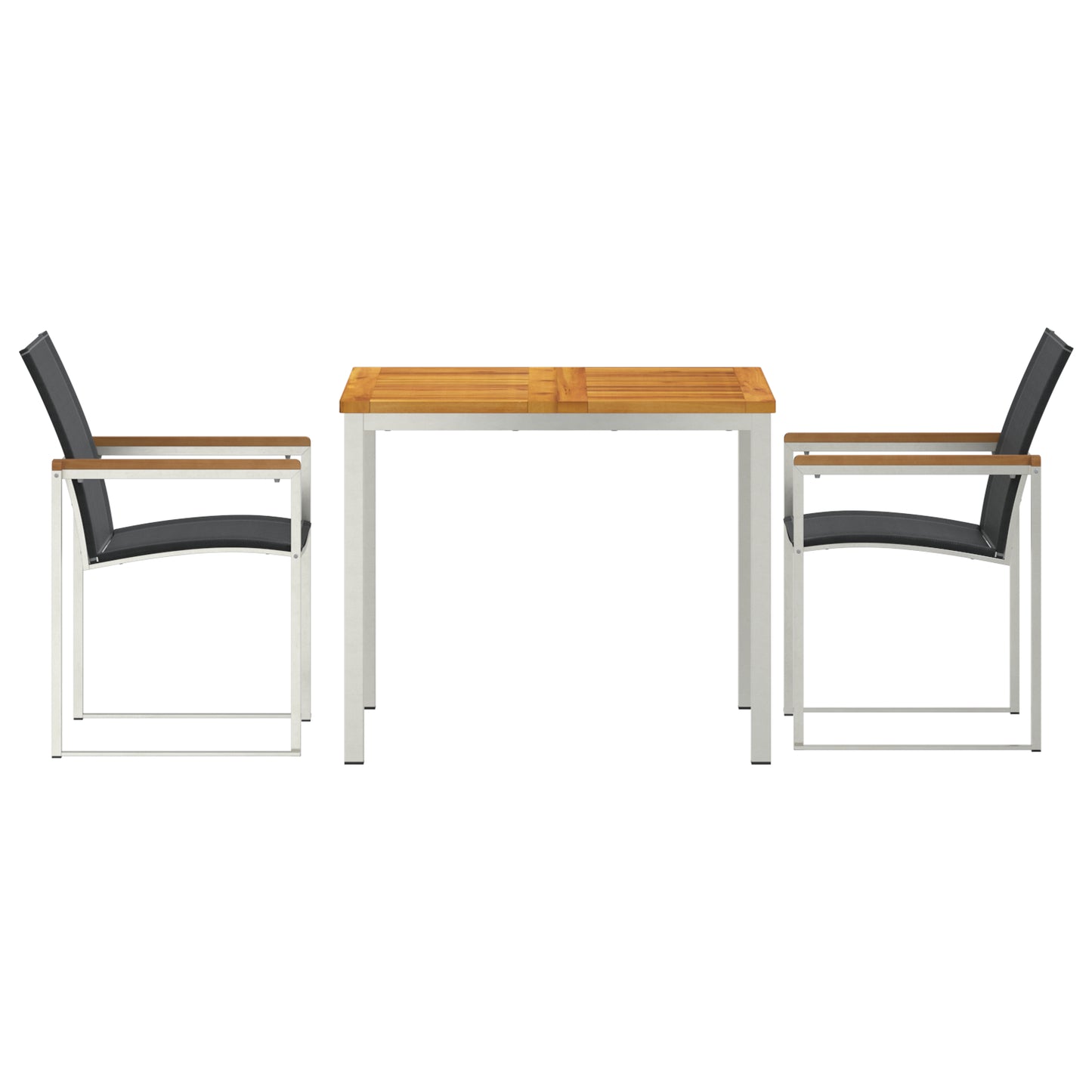 3 Piece Garden Dining Set Solid Wood Acacia, vidaXL Outdoor Dining Table 90x90x74.5 cm Solid Wood Acacia