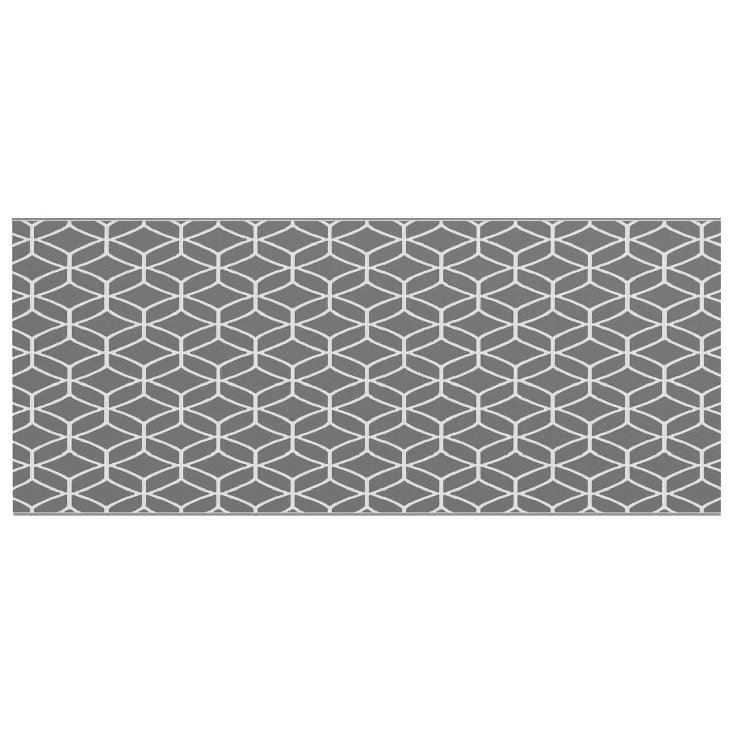 Outdoor Blanket ARAKIL Grey and White Polyester 250 x 600 cm