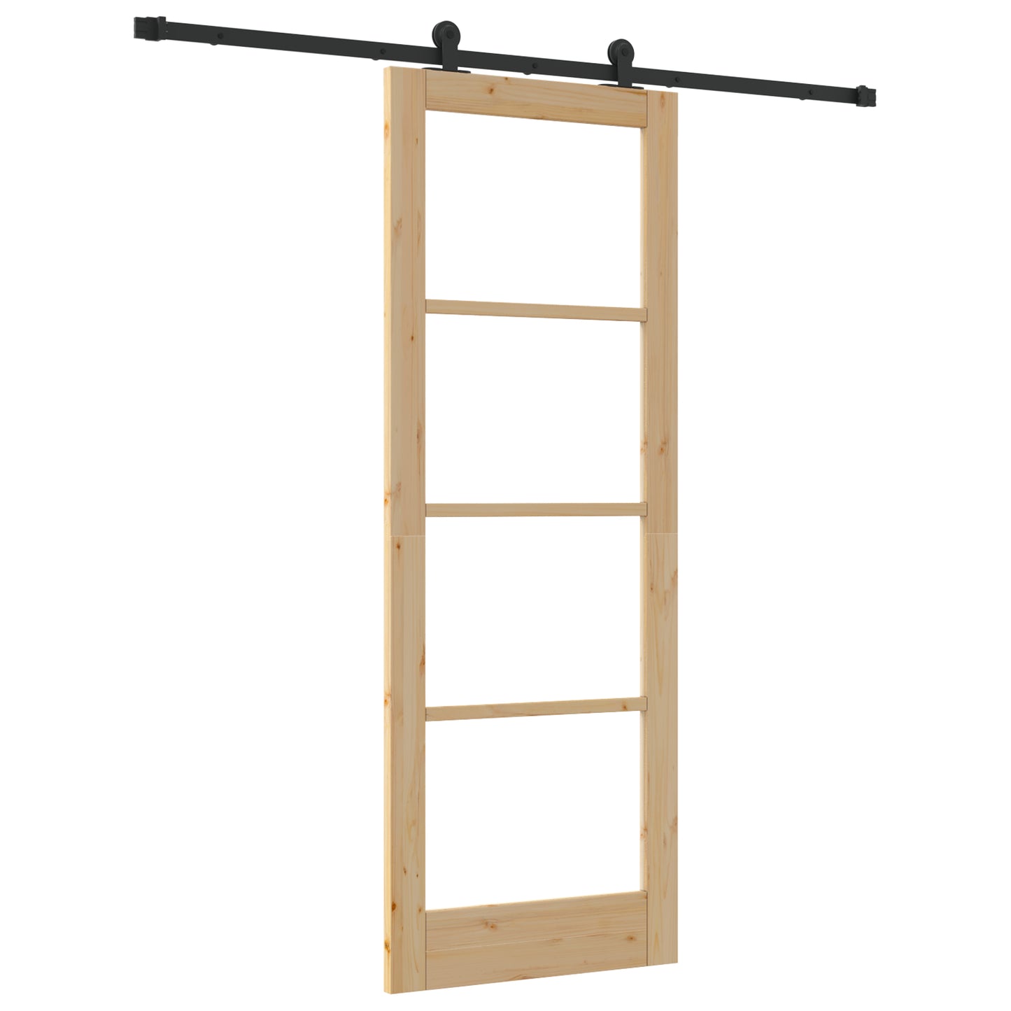 Sliding Door with Hardware Set 'ORKDAL'Solid Wood & Glass, vidaXL Interior Door with Glass 'ORKDAL'78x211x4 cm Solid Wood Pine