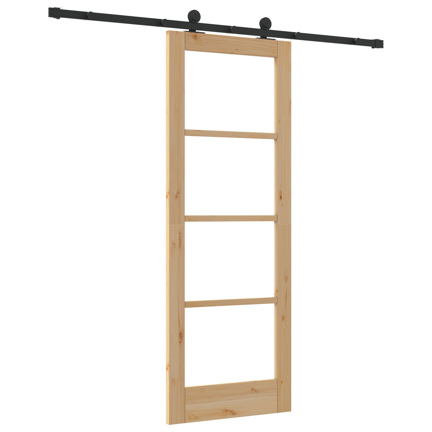 Sliding Door with Hardware Set 'ORKDAL'Solid Wood & Glass, vidaXL Interior Door with Glass 'ORKDAL'73.5x198.5x4 cm Solid Wood Pine